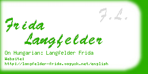 frida langfelder business card